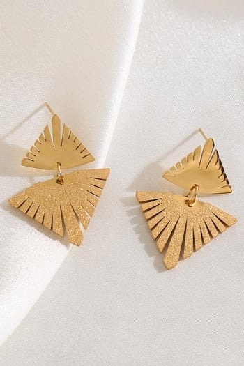NEW2009 Gouden Triangle Oorbellen