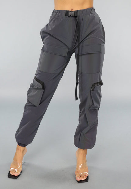 NEW2009 Holografisch Reflecterende Cargo Parachute Broek