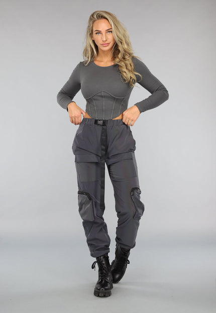 NEW2009 Holografisch Reflecterende Cargo Parachute Broek