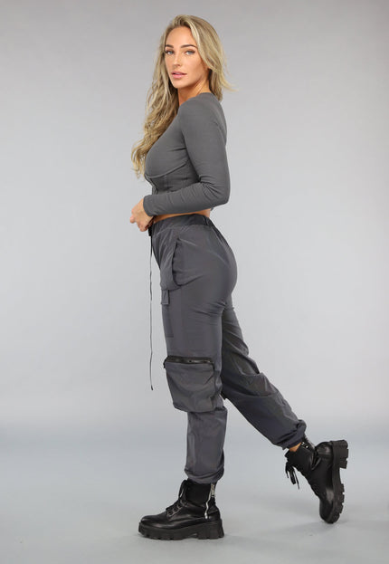 NEW2009 Holografisch Reflecterende Cargo Parachute Broek