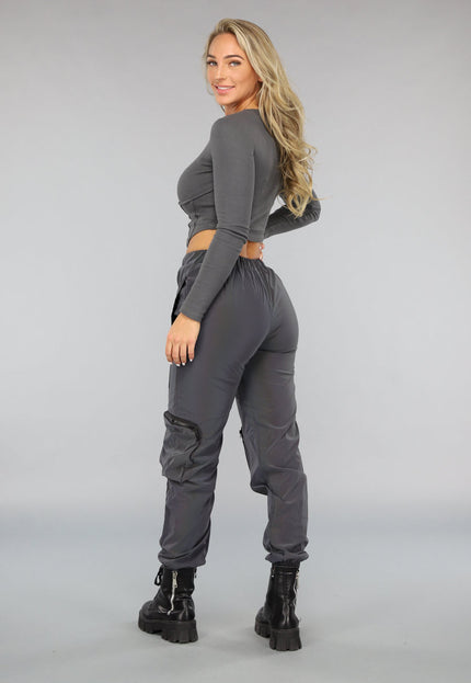 NEW2009 Holografisch Reflecterende Cargo Parachute Broek