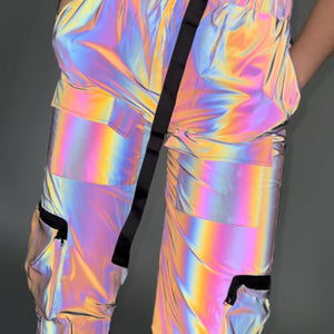 NEW2009 Holografisch Reflecterende Cargo Parachute Broek