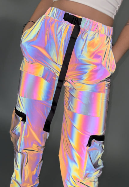 NEW2009 Holografisch Reflecterende Cargo Parachute Broek