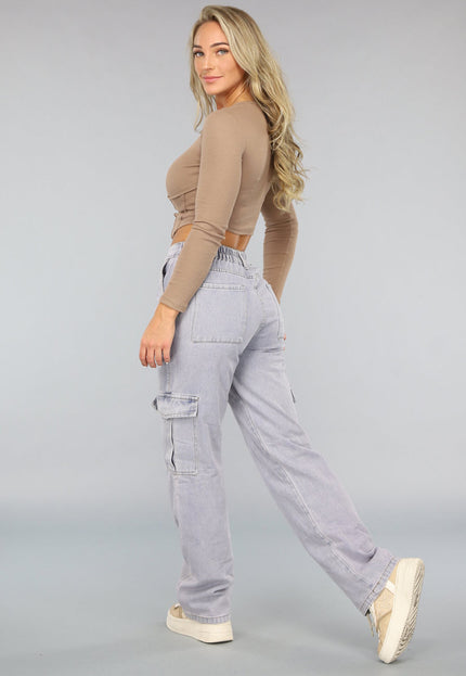 OP=OP.AV.09 Khaki Top met Zichtbare Naden