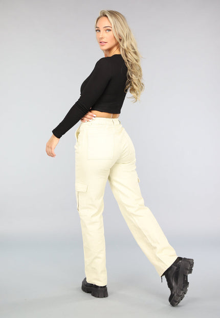 OP=OP.AV.09 Lange Mouwen Top met Korset Design