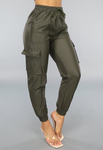 OP=OP.44.NL Stretch Cargo Jogger in Legergroen