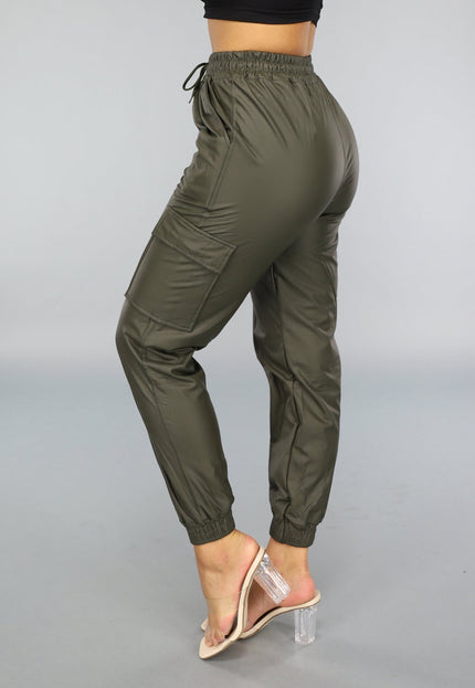 OP=OP.44.NL Stretch Cargo Jogger in Legergroen