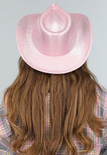 NEW2011 Cowboyhoed in Lichtroze met Zilver