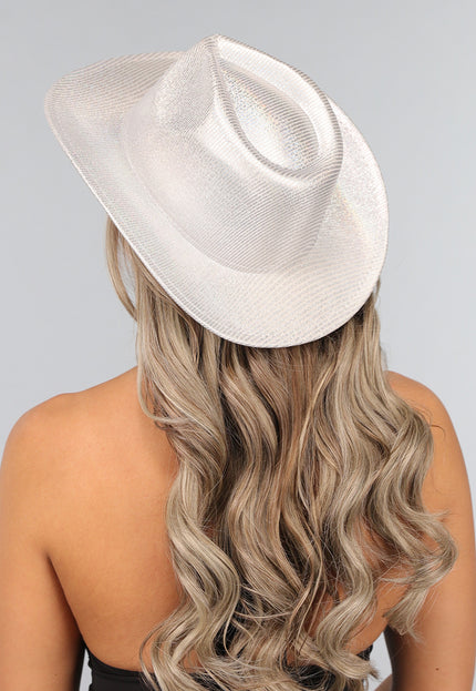 NEW2011 Glamour Zilveren Cowboyhoed