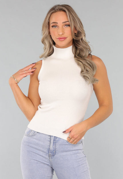 OP=OP.34.NL Witte Mouwloze Top met Col