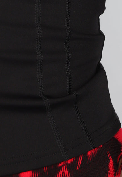 NEW2011 Zwart Fitness Vest met Duimgaten