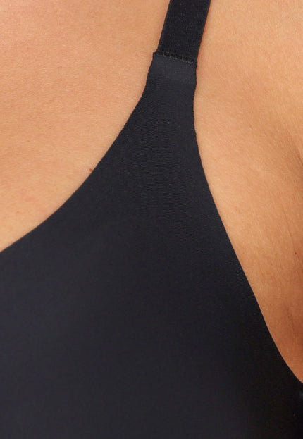 OP=OP.45.NL Zwarte Softcup Sport Bh met Kruis Rug