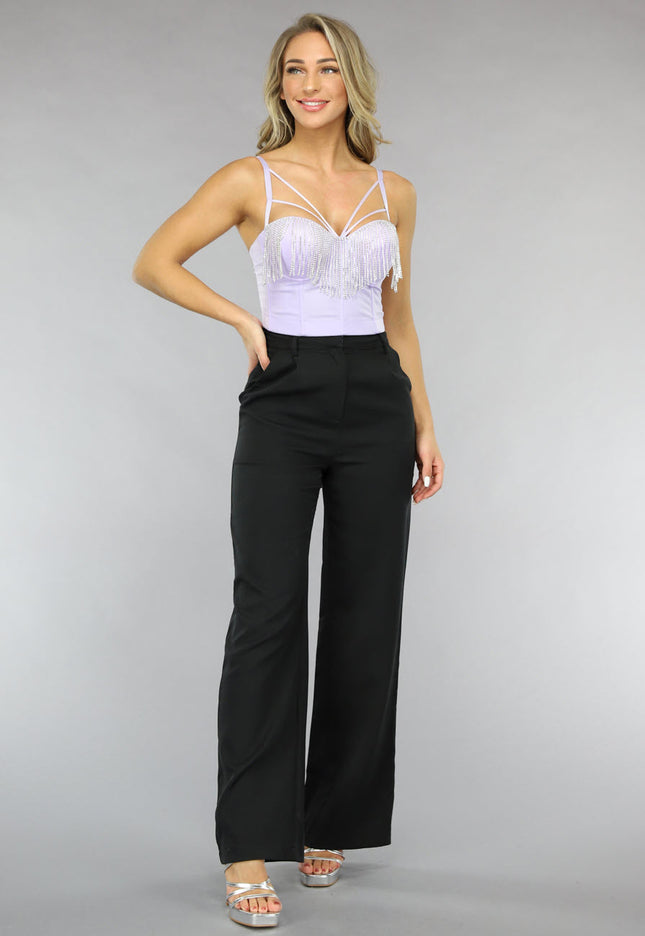 NEW2012 Strappy Lila Glitter Balconette Top