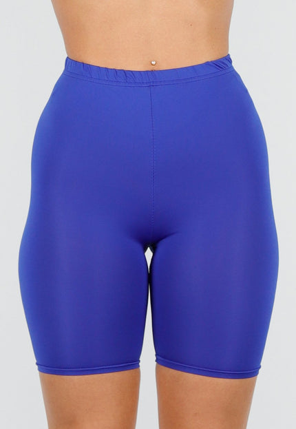 NEW210126 Blauwe High Waist Short Legging