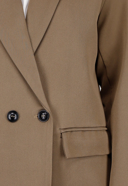NEW210126 Double Breasted Blazer Khaki