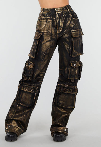 NEW210126 Gouden Tall Cargo Jeans