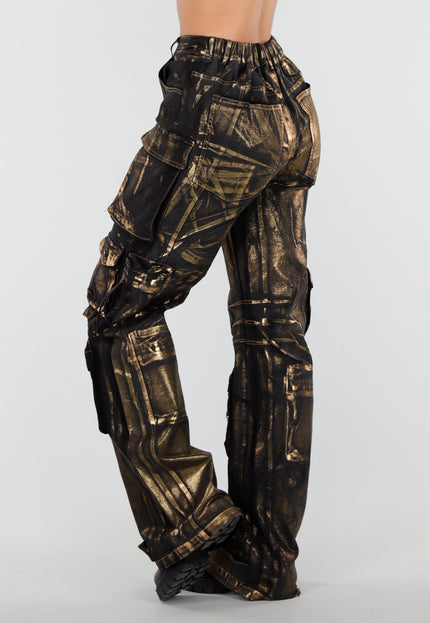 NEW210126 Gouden Tall Cargo Jeans