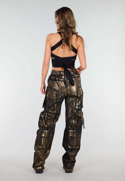 NEW210126 Gouden Tall Cargo Jeans