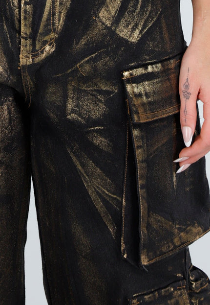 NEW210126 Gouden Tall Cargo Jeans