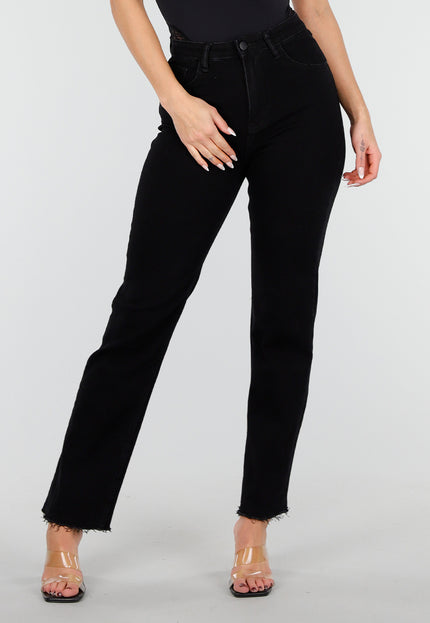 NEW210126 Zwarte Straight Leg Jeans