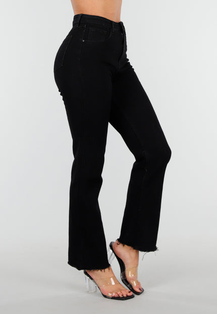 NEW210126 Zwarte Straight Leg Jeans