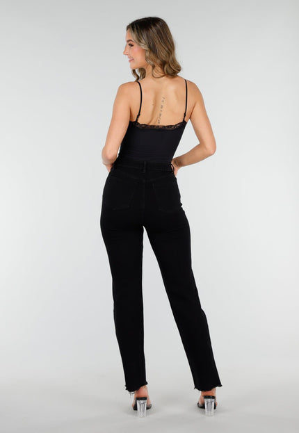 NEW210126 Zwarte Straight Leg Jeans