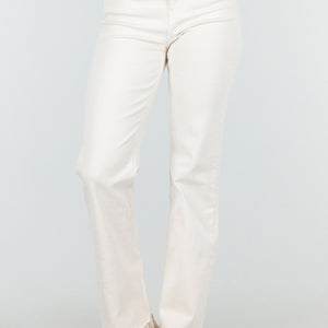 NEW210126 Beige Straight Leg Jeans