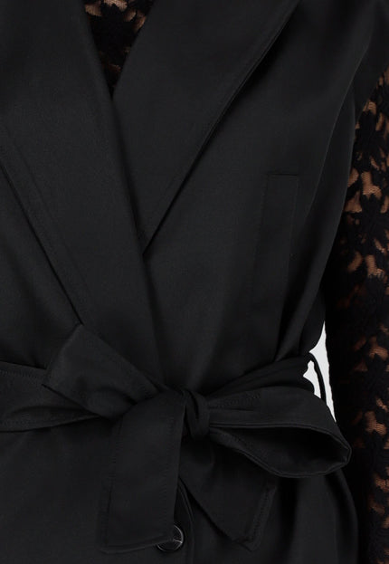 Zwart Gilet met Strikceintuur