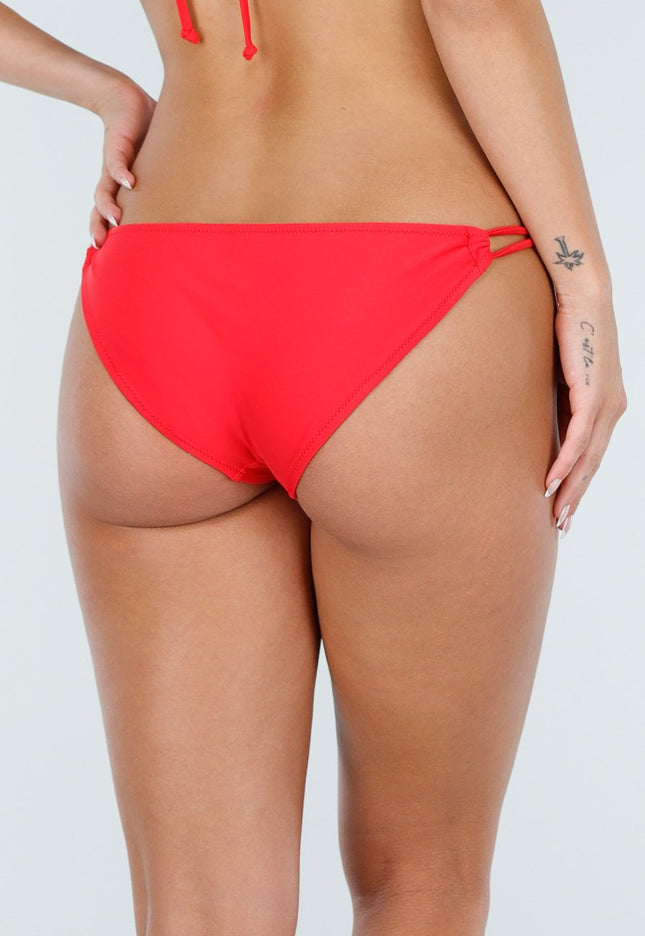 NEW210126 Rood Bikini Broekje met Ringen