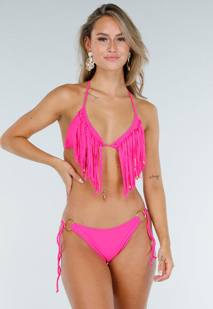 NEW210126 Roze Triangel Bikini Top