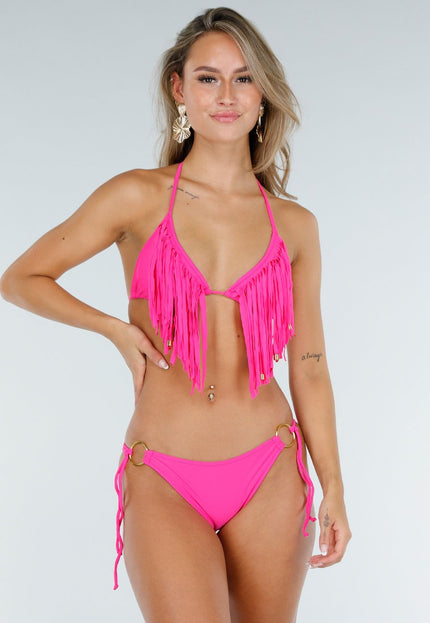NEW210126 Roze Bikini Broekje met Ringen