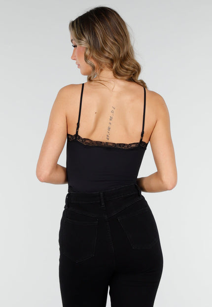 NEW210126 Zwarte Body met Kant