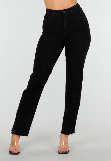 NEW210126 Zwarte Straight Leg Jeans