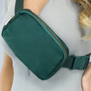 NEW2102 Donkergroen Festival Tasje met Rits