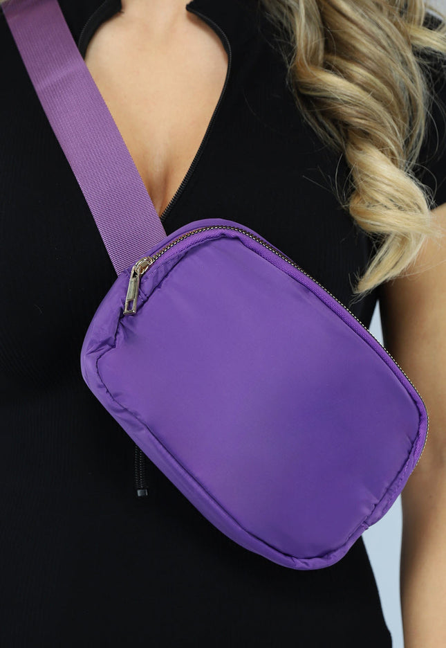 NEW2102 Donkerpaarse Crossbody Festival Tas