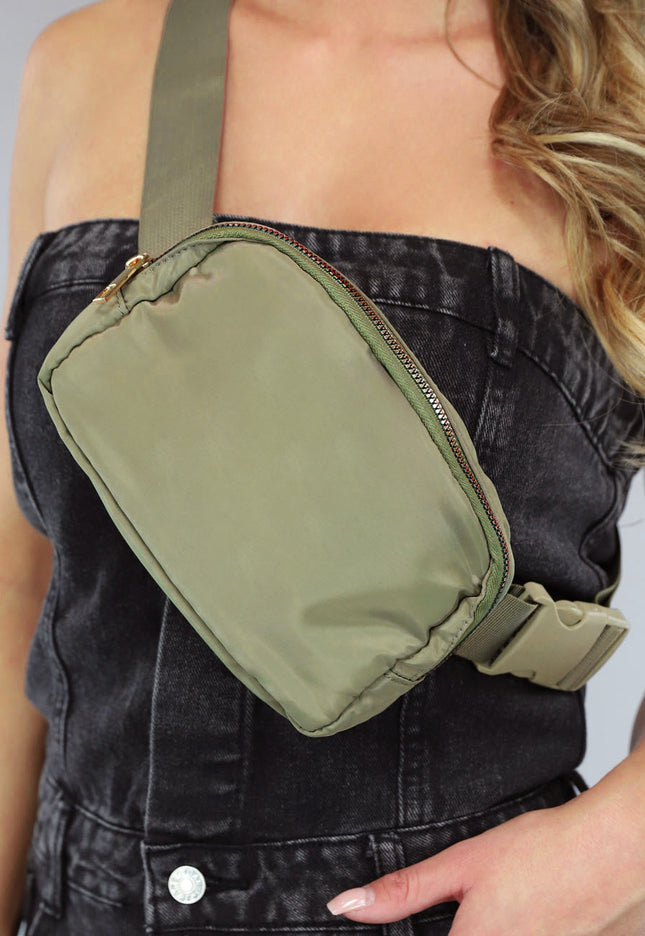 NEW2102 Legergroene Verstelbare Festival Tas