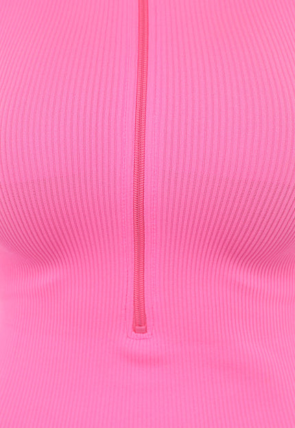 NEW2102 Neon Roze Playsuit met Ritssluiting