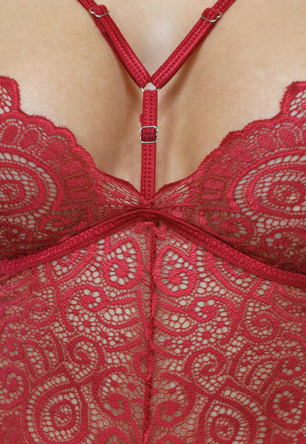 NEW2102 Rode Kanten Body met Straps