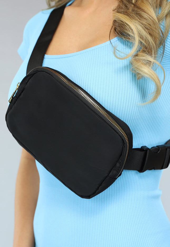 NEW2102 Zwarte Basic Fanny Pack
