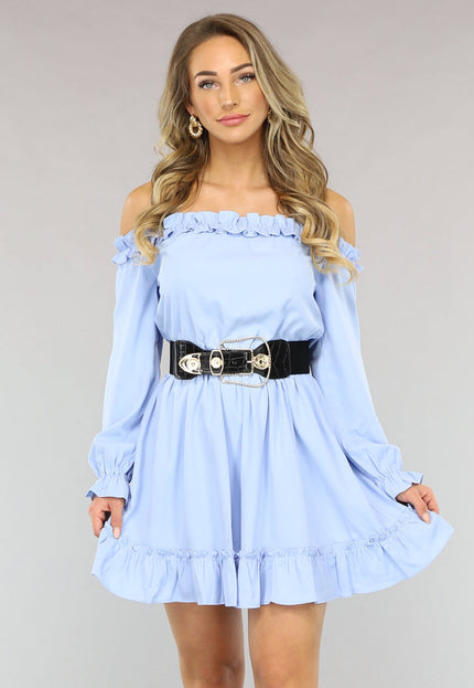 NEW2102 Zwarte Elastische Taille Riem met Gouden Gesp