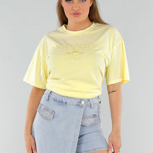 NEW210525 Butteryellow Cotton Shirt met Oversized Fit