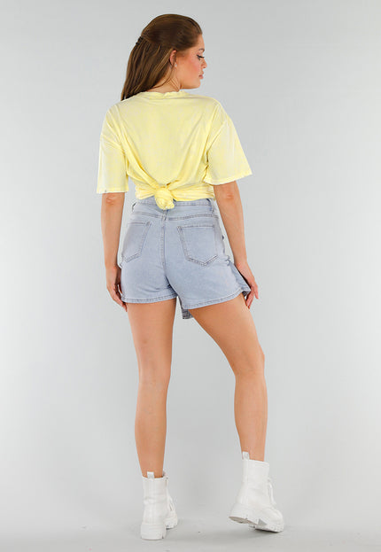 NEW210525 Butteryellow Cotton Shirt met Oversized Fit