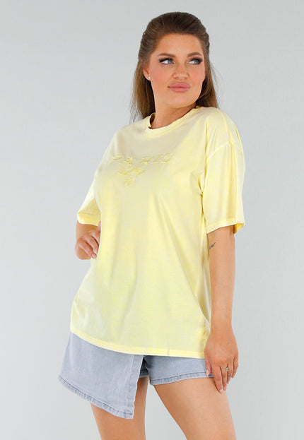 NEW210525 Butteryellow Cotton Shirt met Oversized Fit