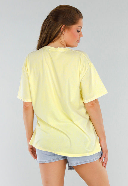 NEW210525 Butteryellow Cotton Shirt met Oversized Fit