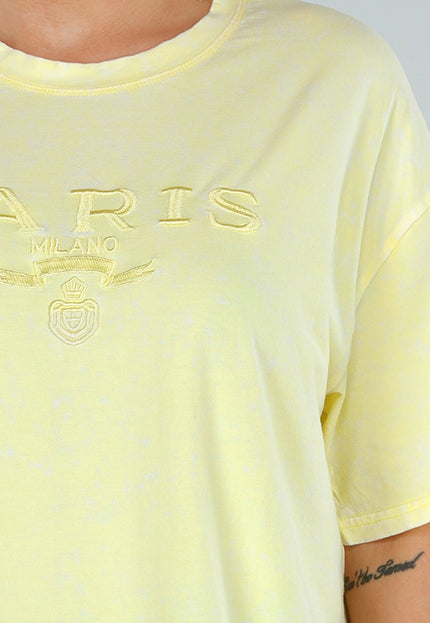 NEW210525 Butteryellow Cotton Shirt met Oversized Fit