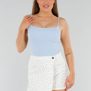 NEW210525 Lichtblauw Hemdtopje met Stretch en Cups