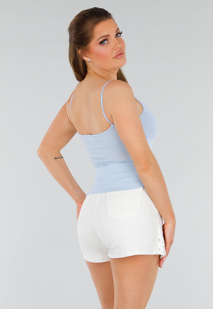 NEW210525 Lichtblauw Hemdtopje met Stretch en Cups