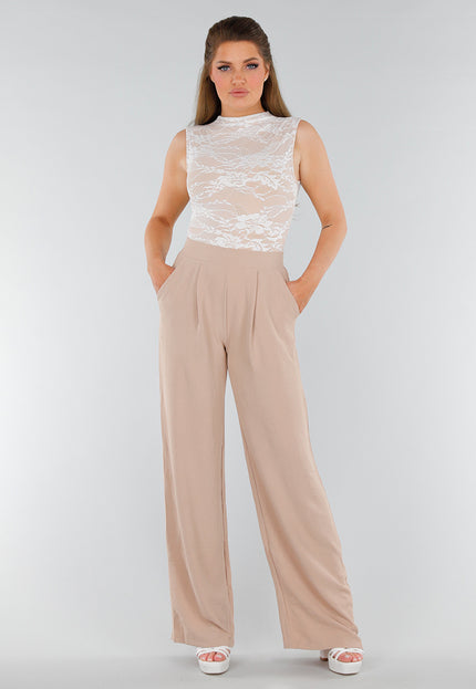 NEW210525 Witte Stretch Body met Kant en Voering