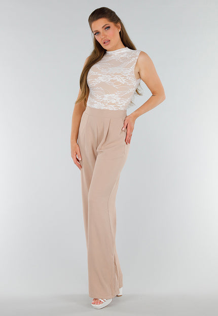 NEW210525 Witte Stretch Body met Kant en Voering