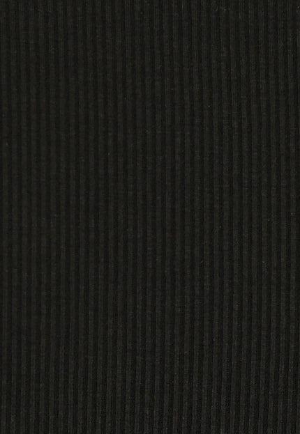 NEW2106 Geplooide Top met Ronde Hals Zwart